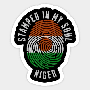Stamped in My Soul Niger Flag Design Nigerien Pride Sticker